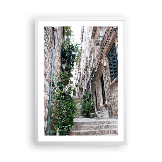 Obraz - Plakat - Starego miasta czar - 50x70cm - Chorwacja Miasto Architektura - Nowoczesny modny obraz Plakat rama biała ARTTOR ARTTOR