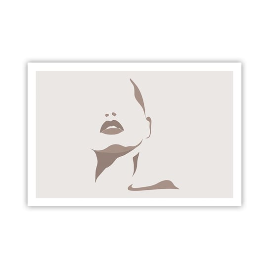 Obraz - Plakat - Stworzona ze światła i cienia - 91x61cm - Twarz Kobiety Kobieta Sztuka - Foto Plakaty na ścianę bez ramy - Plakat do Salonu Sypialni ARTTOR ARTTOR