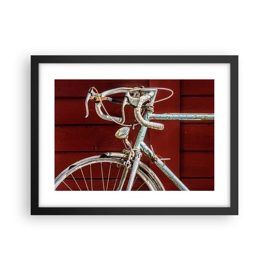 Obraz - Plakat - Stworzony do zwycięstw - 40x30cm - Rower Retro Kolarstwo - Foto Plakaty na ścianę w czarnej ramie - Plakat do Salonu Sypialni ARTTOR ARTTOR
