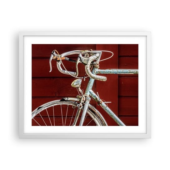 Obraz - Plakat - Stworzony do zwycięstw - 50x40cm - Rower Retro Kolarstwo - Foto Plakaty w ramie koloru białego do Salonu Sypialni ARTTOR ARTTOR