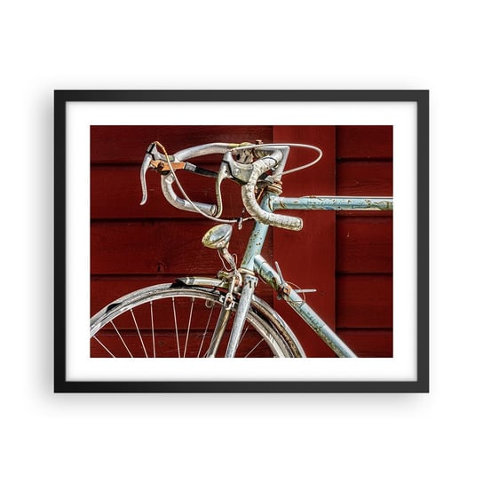 Obraz - Plakat - Stworzony do zwycięstw - 50x40cm - Rower Retro Kolarstwo - Foto Plakaty w ramie koloru czarnego do Salonu Sypialni ARTTOR ARTTOR