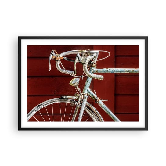 Obraz - Plakat - Stworzony do zwycięstw - 70x50cm - Rower Retro Kolarstwo - Nowoczesny modny obraz Plakat czarna rama ARTTOR ARTTOR