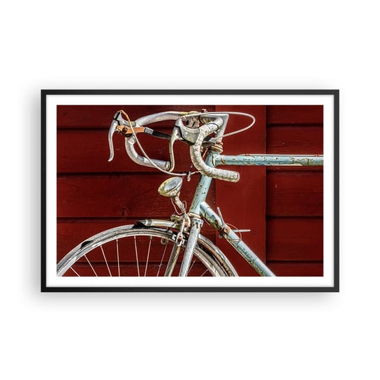 Obraz - Plakat - Stworzony do zwycięstw - 91x61cm - Rower Retro Kolarstwo - Foto Plakaty na ścianę w czarnej ramie - Plakat do Salonu Sypialni ARTTOR ARTTOR