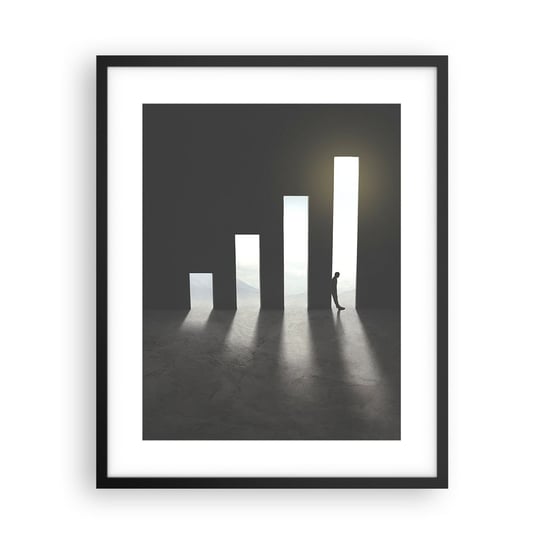 Obraz - Plakat - Sukces – impresja - 40x50cm - Biznes Architektura Człowiek - Foto Plakaty w ramie koloru czarnego do Salonu Sypialni ARTTOR ARTTOR