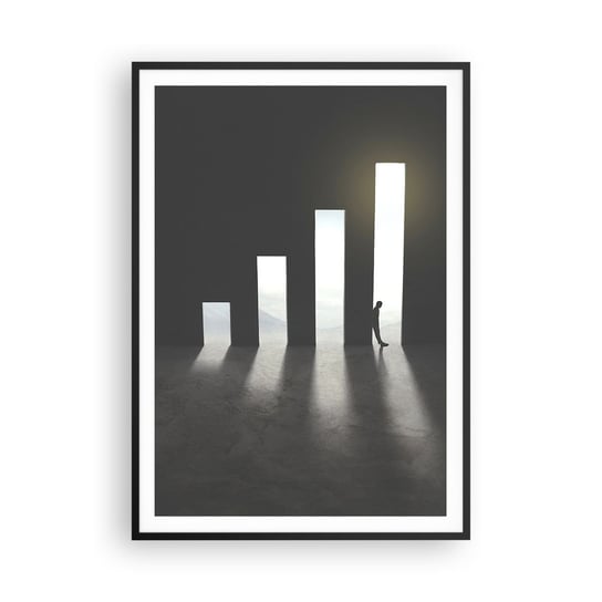 Obraz - Plakat - Sukces – impresja - 70x100cm - Biznes Architektura Człowiek - Foto Plakaty w ramie koloru czarnego do Salonu Sypialni ARTTOR ARTTOR