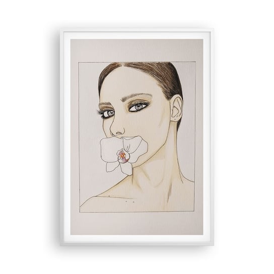 Obraz - Plakat - Symbol elegancji i piękna - 70x100cm - Abstrakcja Sztuka Kobieta - Foto Plakaty w ramie koloru białego do Salonu Sypialni ARTTOR ARTTOR