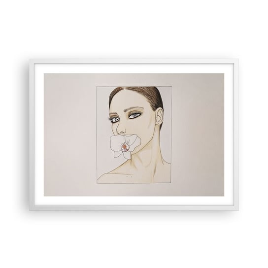 Obraz - Plakat - Symbol elegancji i piękna - 70x50cm - Abstrakcja Sztuka Kobieta - Nowoczesny modny obraz Plakat rama biała ARTTOR ARTTOR