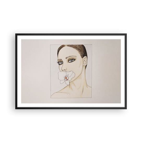 Obraz - Plakat - Symbol elegancji i piękna - 91x61cm - Abstrakcja Sztuka Kobieta - Foto Plakaty na ścianę w czarnej ramie - Plakat do Salonu Sypialni ARTTOR ARTTOR