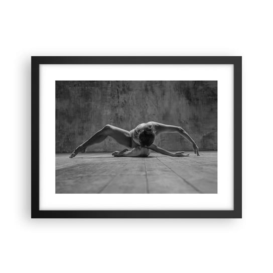 Obraz - Plakat - Symetria odnaleziona - 40x30cm - Baletnica Balet Taniec - Foto Plakaty na ścianę w czarnej ramie - Plakat do Salonu Sypialni ARTTOR ARTTOR