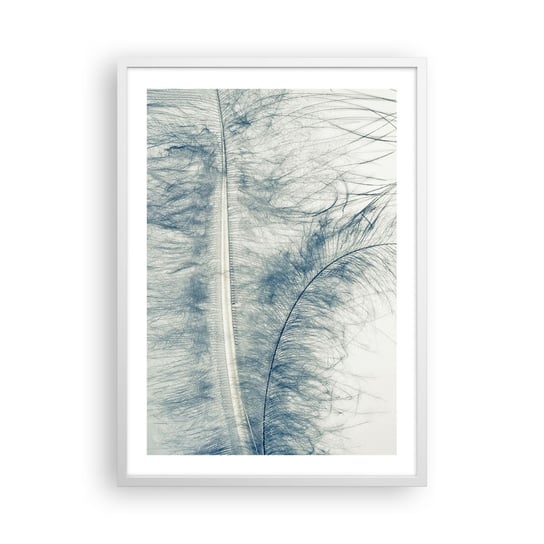 Obraz - Plakat - Szept natury - 50x70cm - Pióra  Delikatny Minimalistyczny - Nowoczesny modny obraz Plakat rama biała ARTTOR ARTTOR