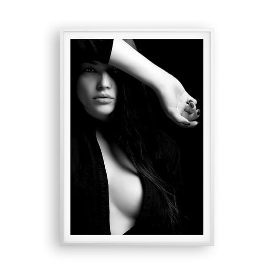 Obraz - Plakat - Szkoła uwodzenia - 70x100cm - Kobieta Akt Portret - Foto Plakaty w ramie koloru białego do Salonu Sypialni ARTTOR ARTTOR