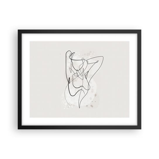 Obraz - Plakat - Sztuka uwodzenia - 50x40cm - Kobieta Grafika Sztuka - Foto Plakaty w ramie koloru czarnego do Salonu Sypialni ARTTOR ARTTOR