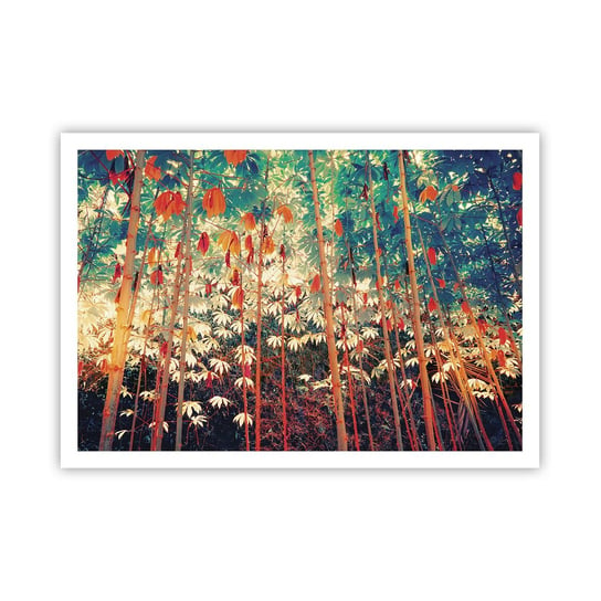Obraz - Plakat - Tajemne życie liści - 100x70cm - Las Tropikalny Natura Drzewa - Foto Plakaty bez ramy na ścianę do Salonu Sypialni ARTTOR ARTTOR