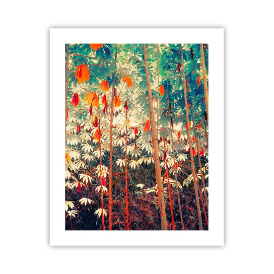 Obraz - Plakat - Tajemne życie liści - 40x50cm - Las Tropikalny Natura Drzewa - Foto Plakaty bez ramy do Salonu Sypialni ARTTOR ARTTOR