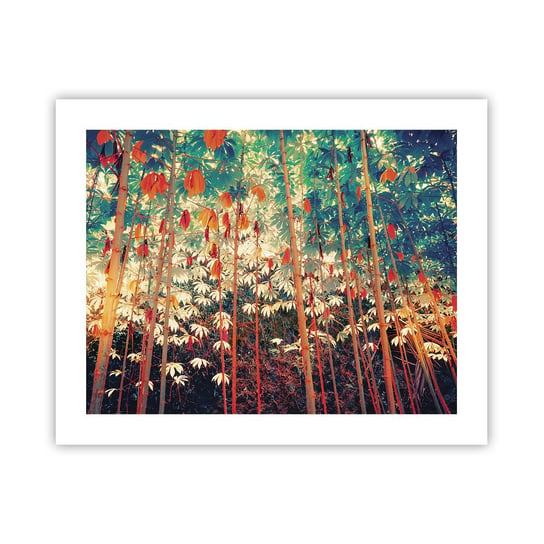 Obraz - Plakat - Tajemne życie liści - 50x40cm - Las Tropikalny Natura Drzewa - Foto Plakaty bez ramy do Salonu Sypialni ARTTOR ARTTOR