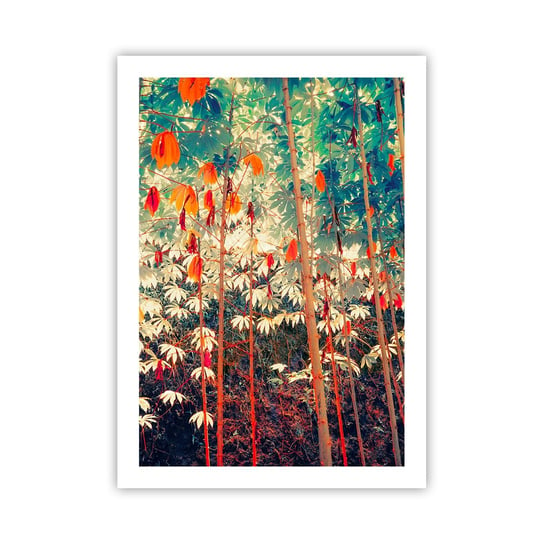 Obraz - Plakat - Tajemne życie liści - 50x70cm - Las Tropikalny Natura Drzewa - Nowoczesny modny obraz Plakat bez ramy do Salonu Sypialni ARTTOR ARTTOR