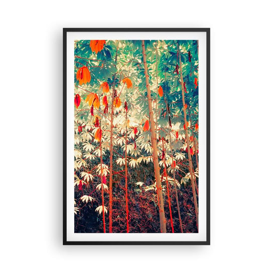 Obraz - Plakat - Tajemne życie liści - 61x91cm - Las Tropikalny Natura Drzewa - Foto Plakaty na ścianę w czarnej ramie - Plakat do Salonu Sypialni ARTTOR ARTTOR