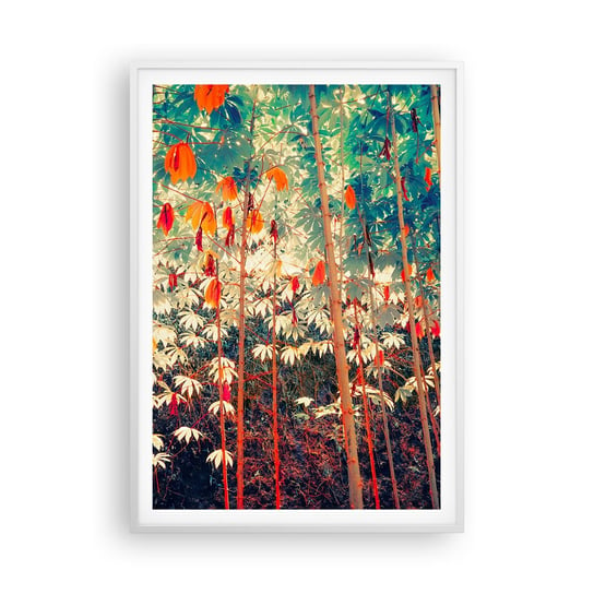 Obraz - Plakat - Tajemne życie liści - 70x100cm - Las Tropikalny Natura Drzewa - Foto Plakaty w ramie koloru białego do Salonu Sypialni ARTTOR ARTTOR