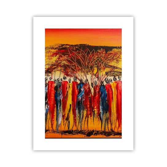 Obraz - Plakat - Tam, tam, tam tam idą - 30x40cm - Sztuka Ludzie Afryka - Foto Plakaty na ścianę bez ramy - Plakat do Salonu Sypialni ARTTOR ARTTOR