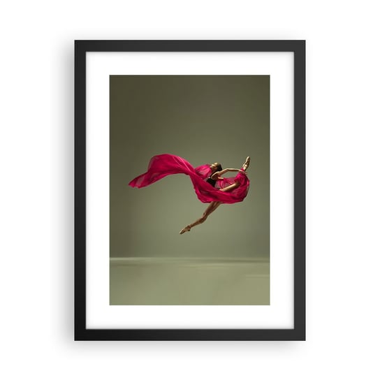 Obraz - Plakat - Tańczący płomień - 30x40cm - Tancerka Baletnica Balet - Foto Plakaty na ścianę w czarnej ramie - Plakat do Salonu Sypialni ARTTOR ARTTOR