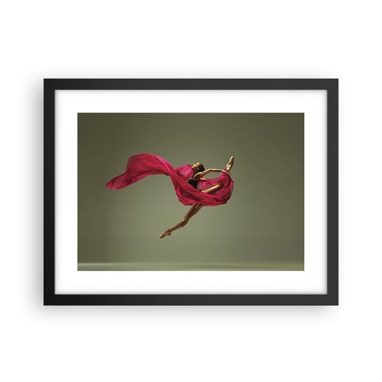Obraz - Plakat - Tańczący płomień - 40x30cm - Tancerka Baletnica Balet - Foto Plakaty na ścianę w czarnej ramie - Plakat do Salonu Sypialni ARTTOR ARTTOR