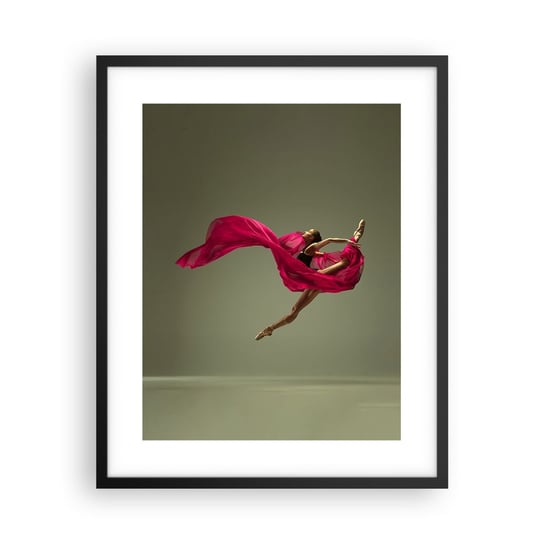 Obraz - Plakat - Tańczący płomień - 40x50cm - Tancerka Baletnica Balet - Foto Plakaty w ramie koloru czarnego do Salonu Sypialni ARTTOR ARTTOR