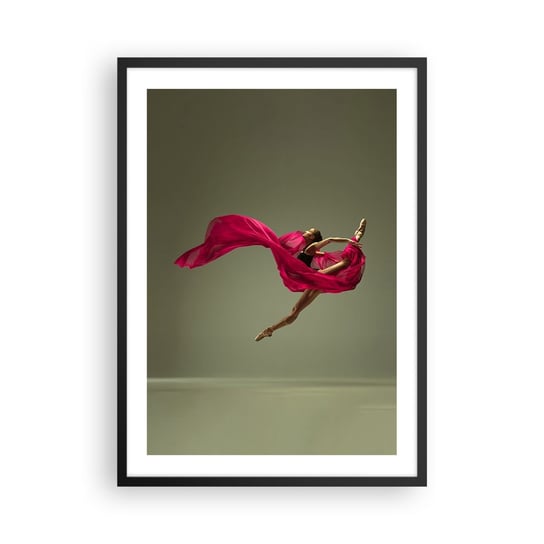 Obraz - Plakat - Tańczący płomień - 50x70cm - Tancerka Baletnica Balet - Nowoczesny modny obraz Plakat czarna rama ARTTOR ARTTOR