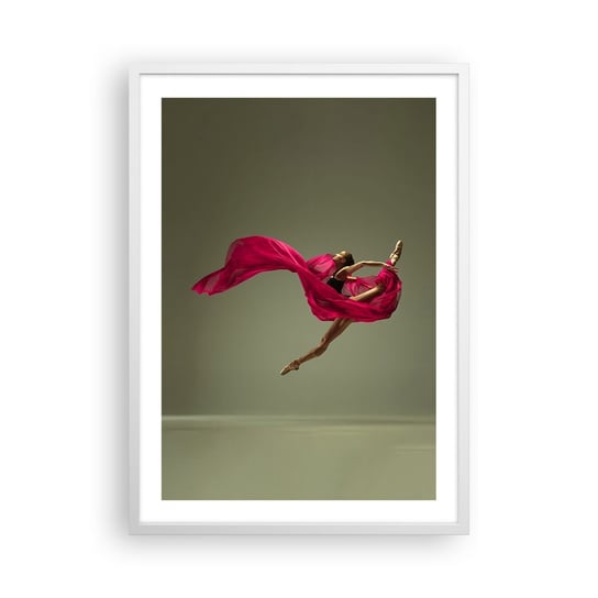 Obraz - Plakat - Tańczący płomień - 50x70cm - Tancerka Baletnica Balet - Nowoczesny modny obraz Plakat rama biała ARTTOR ARTTOR