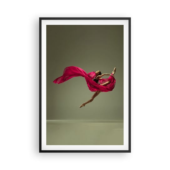 Obraz - Plakat - Tańczący płomień - 61x91cm - Tancerka Baletnica Balet - Foto Plakaty na ścianę w czarnej ramie - Plakat do Salonu Sypialni ARTTOR ARTTOR
