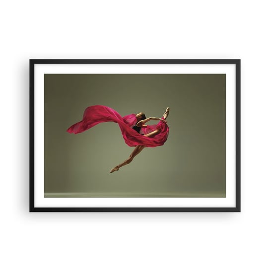 Obraz - Plakat - Tańczący płomień - 70x50cm - Tancerka Baletnica Balet - Nowoczesny modny obraz Plakat czarna rama ARTTOR ARTTOR