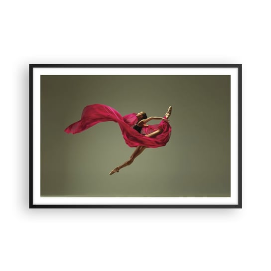 Obraz - Plakat - Tańczący płomień - 91x61cm - Tancerka Baletnica Balet - Foto Plakaty na ścianę w czarnej ramie - Plakat do Salonu Sypialni ARTTOR ARTTOR