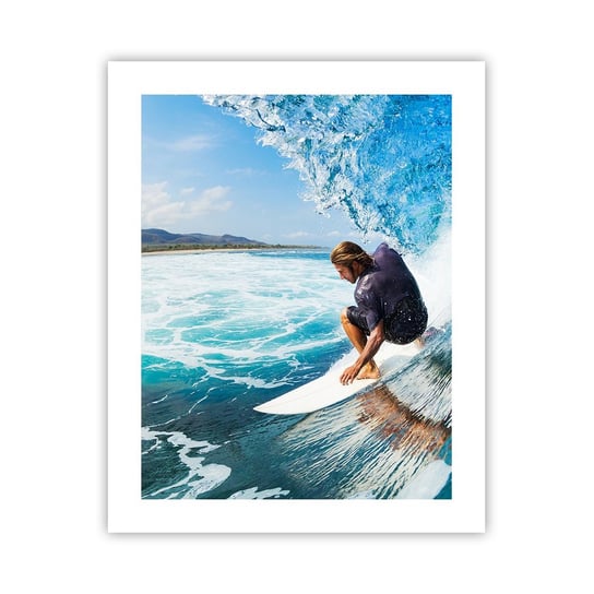 Obraz - Plakat - Tańczący z falami - 40x50cm - Sport Surfing Deska Surfingowa - Foto Plakaty bez ramy do Salonu Sypialni ARTTOR ARTTOR