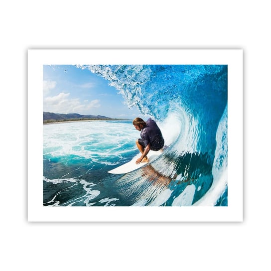 Obraz - Plakat - Tańczący z falami - 50x40cm - Sport Surfing Deska Surfingowa - Foto Plakaty bez ramy do Salonu Sypialni ARTTOR ARTTOR