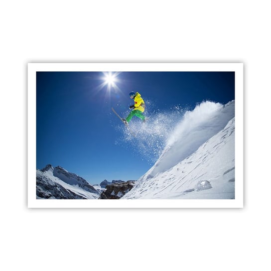Obraz - Plakat - Tańczący z górami - 91x61cm - Sport Narciarstwo Zima - Foto Plakaty na ścianę bez ramy - Plakat do Salonu Sypialni ARTTOR ARTTOR