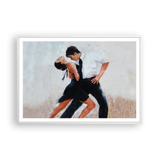 Obraz - Plakat - Tango mych marzeń i snów - 100x70cm - Abstrakcja Taniec Tango - Foto Plakaty w ramie koloru białego do Salonu Sypialni ARTTOR ARTTOR
