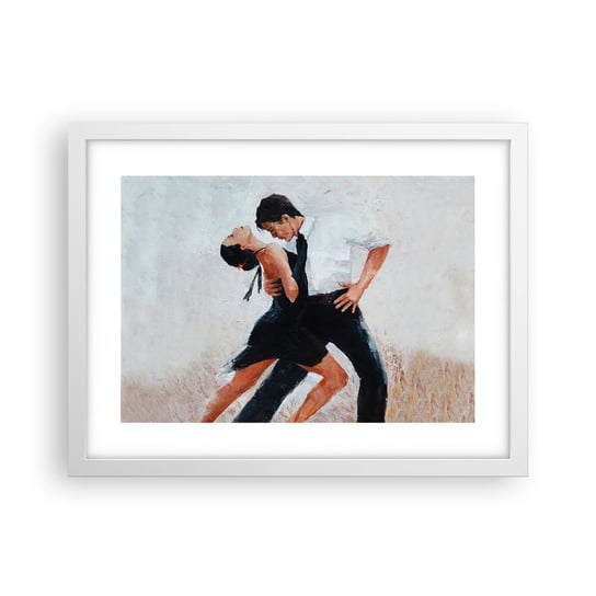 Obraz - Plakat - Tango mych marzeń i snów - 40x30cm - Abstrakcja Taniec Tango - Foto Plakaty na ścianę w ramie białej - Plakat do Salonu Sypialni ARTTOR ARTTOR