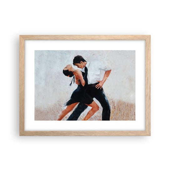 Obraz - Plakat - Tango mych marzeń i snów - 40x30cm - Abstrakcja Taniec Tango - Foto Plakaty na ścianę w ramie jasny dąb - Plakat do Salonu Sypialni ARTTOR ARTTOR