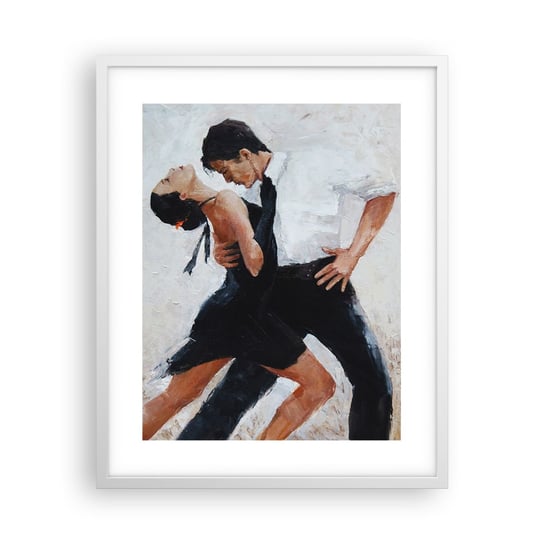 Obraz - Plakat - Tango mych marzeń i snów - 40x50cm - Abstrakcja Taniec Tango - Foto Plakaty w ramie koloru białego do Salonu Sypialni ARTTOR ARTTOR