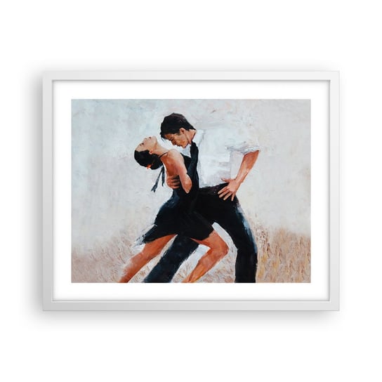 Obraz - Plakat - Tango mych marzeń i snów - 50x40cm - Abstrakcja Taniec Tango - Foto Plakaty w ramie koloru białego do Salonu Sypialni ARTTOR ARTTOR