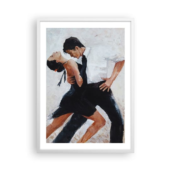Obraz - Plakat - Tango mych marzeń i snów - 50x70cm - Abstrakcja Taniec Tango - Nowoczesny modny obraz Plakat rama biała ARTTOR ARTTOR