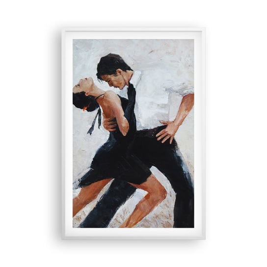 Obraz - Plakat - Tango mych marzeń i snów - 61x91cm - Abstrakcja Taniec Tango - Foto Plakaty na ścianę w ramie białej - Plakat do Salonu Sypialni ARTTOR ARTTOR