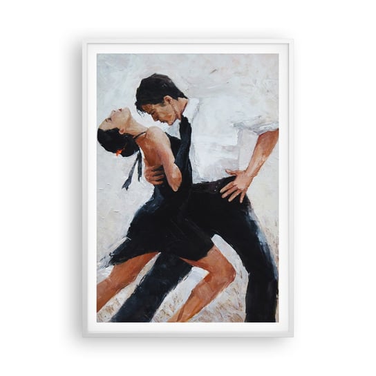 Obraz - Plakat - Tango mych marzeń i snów - 70x100cm - Abstrakcja Taniec Tango - Foto Plakaty w ramie koloru białego do Salonu Sypialni ARTTOR ARTTOR