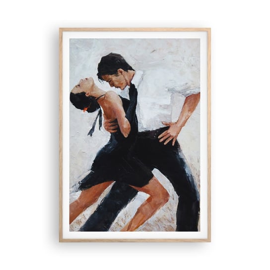 Obraz - Plakat - Tango mych marzeń i snów - 70x100cm - Abstrakcja Taniec Tango - Foto Plakaty w ramie koloru jasny dąb do Salonu Sypialni ARTTOR ARTTOR