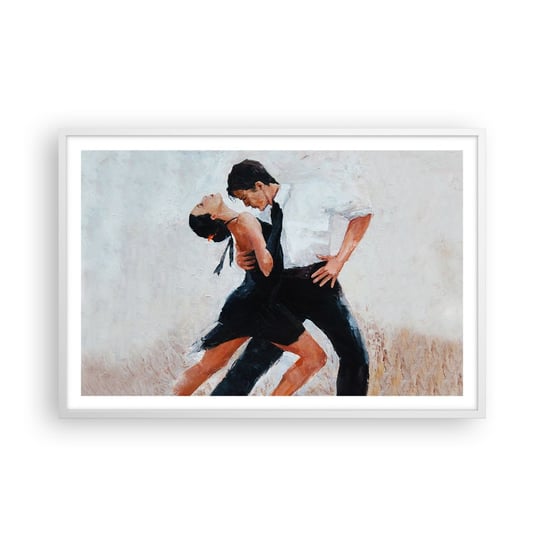 Obraz - Plakat - Tango mych marzeń i snów - 91x61cm - Abstrakcja Taniec Tango - Foto Plakaty na ścianę w ramie białej - Plakat do Salonu Sypialni ARTTOR ARTTOR