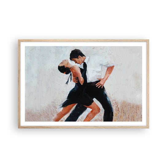 Obraz - Plakat - Tango mych marzeń i snów - 91x61cm - Abstrakcja Taniec Tango - Foto Plakaty na ścianę w ramie jasny dąb - Plakat do Salonu Sypialni ARTTOR ARTTOR