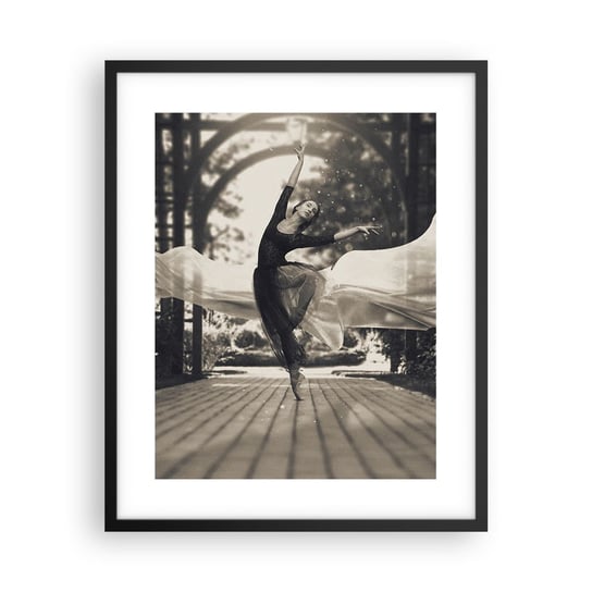 Obraz - Plakat - Taniec ducha ogrodu - 40x50cm - Baletnica Taniec Balet - Foto Plakaty w ramie koloru czarnego do Salonu Sypialni ARTTOR ARTTOR