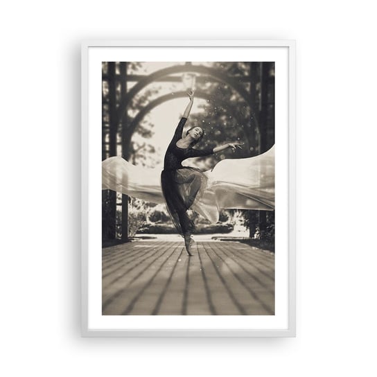 Obraz - Plakat - Taniec ducha ogrodu - 50x70cm - Baletnica Taniec Balet - Nowoczesny modny obraz Plakat rama biała ARTTOR ARTTOR