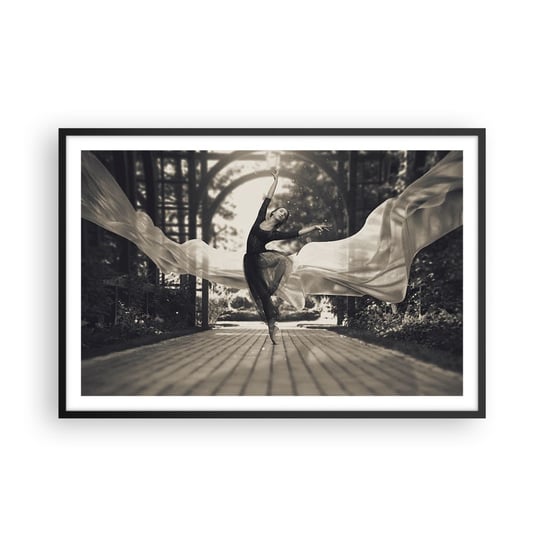 Obraz - Plakat - Taniec ducha ogrodu - 91x61cm - Baletnica Taniec Balet - Foto Plakaty na ścianę w czarnej ramie - Plakat do Salonu Sypialni ARTTOR ARTTOR