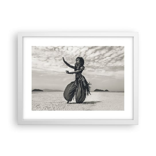 Obraz - Plakat - Taniec południowych wysp - 40x30cm - Tancerka Indie Orient - Foto Plakaty na ścianę w ramie białej - Plakat do Salonu Sypialni ARTTOR ARTTOR
