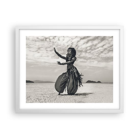 Obraz - Plakat - Taniec południowych wysp - 50x40cm - Tancerka Indie Orient - Foto Plakaty w ramie koloru białego do Salonu Sypialni ARTTOR ARTTOR